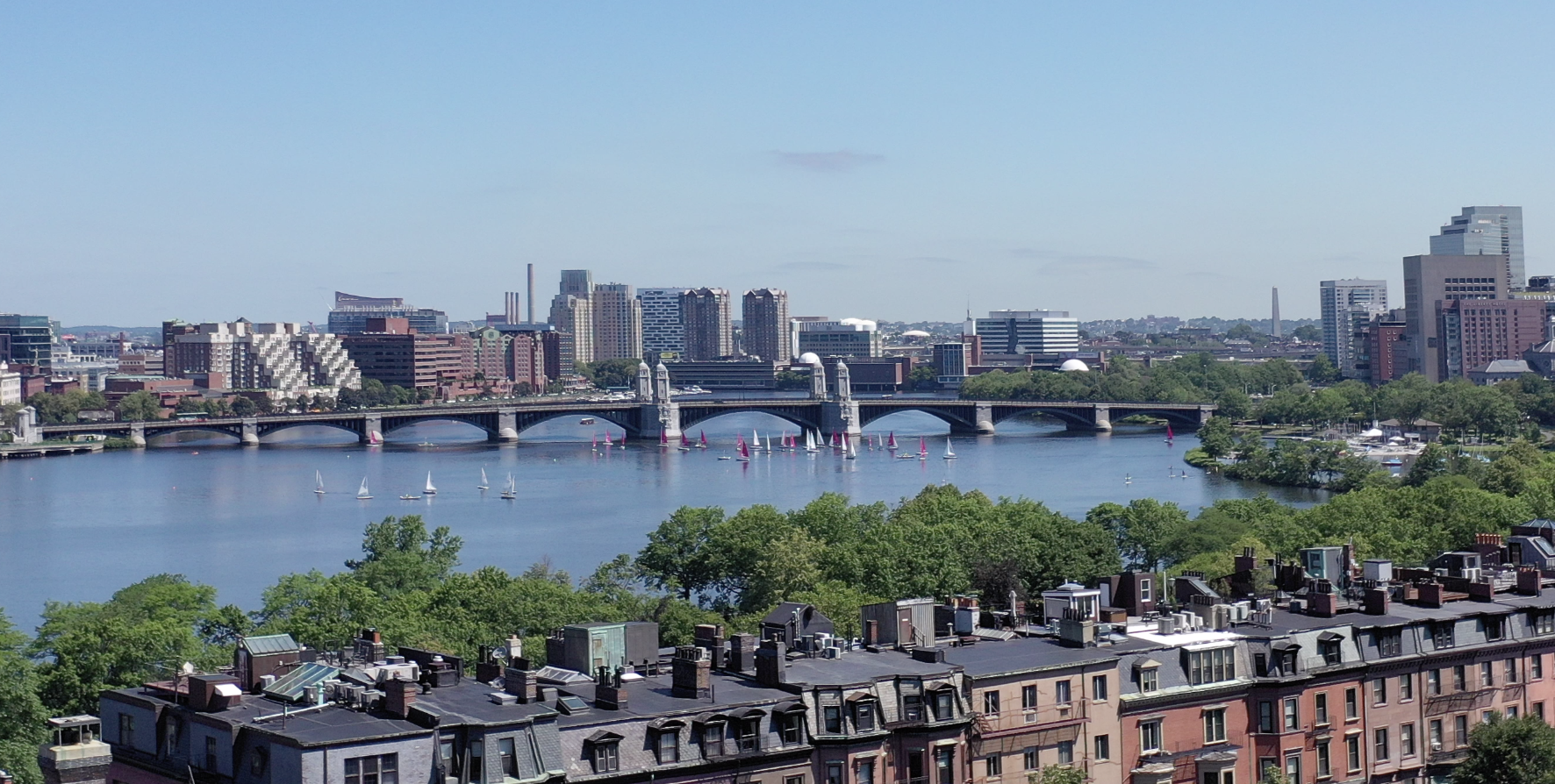 Aerial Image of Neighborhood Surrounding 319 Dartmouth Street, Boston MA